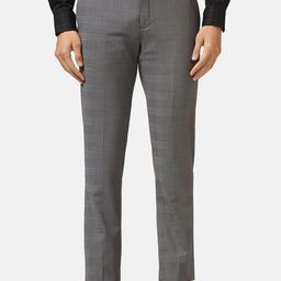 Blackberrys Men Checked Classic Slim Fit Trousers-image-87
