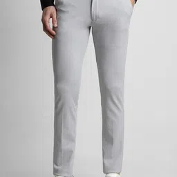 Peter England Men Slim Fit Mid-Rise Trousers-image-48
