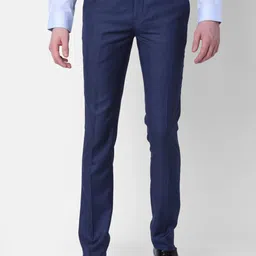 J Hampstead Men Checked Slim Fit Formal Trousers-image-64