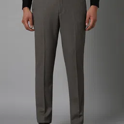Louis Philippe Men Slim Fit Mid-Rise Flat Front Formal Trousers-image-97