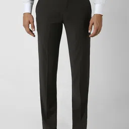 Van Heusen Men Cotton Slim Fit Mid-Rise Flat-Front Formal Trousers-image-37