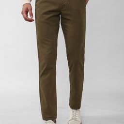 Van Heusen Sport Men Olive Green Slim Fit Trousers-image-91