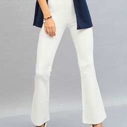SASSAFRAS Women Slim Fit Mid-Rise Bootcut Trousers-picture-11