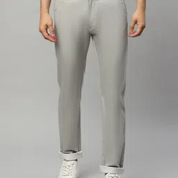 Rodamo Men Grey Slim Fit Trousers-picture-11