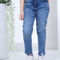 Peppermint Girls Smart Slim Fit Clean Look Mid Rise Stretchable Jeans-image-43