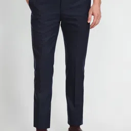 Arrow Men Solid Twill Wool Blend Trousers-picture-14