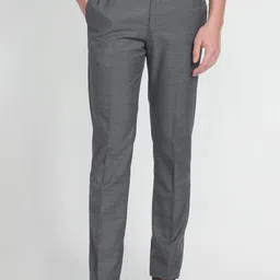 Arrow Men Patterned Dobby Autoflex Trousers-image-0