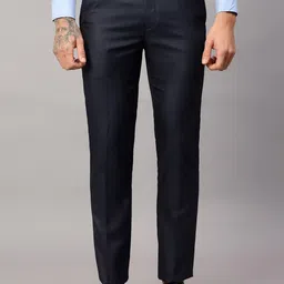 Cantabil Men Textured Self Design Formal Trousers-image-63