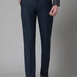 Cantabil Mid-Rise Flat-Front Regular Fit Formal Trousers-image-45