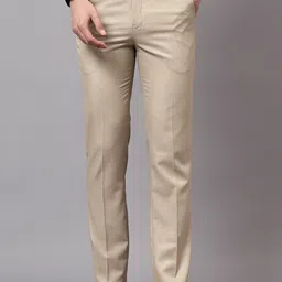 Cantabil Men Self Design Formal Trouser-image-50