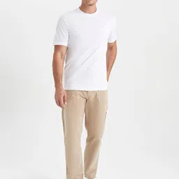 DeFacto Men Mid-Rise Pure Cotton Regular Trouser-image-63