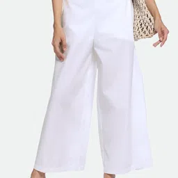 DL Woman Women Cotton Mid-Rise Plain Regular Fit Parallel Trousers Trouser-image-44