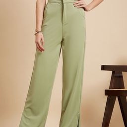 MINT STREET Women Tailored Straight Fit Parallel Trousers-image-27