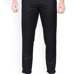 AD & AV Men Black Classic Regular Fit Easy Wash Chinos Trousers-image-39