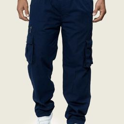 StyleCast Men Classic Fit Mid-Rise Cargos Trousers-picture-20