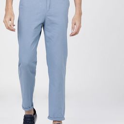 KETCH Men Blue Slim Fit Easy Wash Trousers-image-42