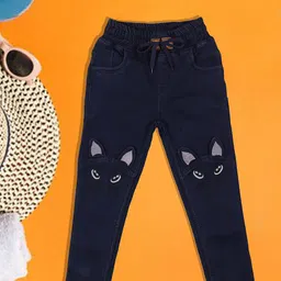 A-Okay Kids Embroidered Slim Fit Easy Wash Denim Joggers-image-97