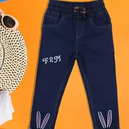 A-Okay Kids Slim Fit Mid-Rise Dark Shade Clean Look Denim Jeans-image-57