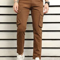 High Star Men Mid-Rise Easy Wash Cotton Regular Trousers-picture-28