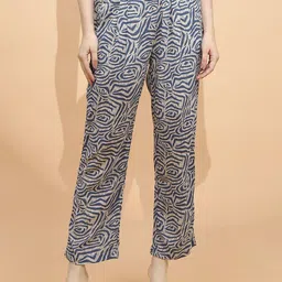 Global Republic Women Ethnic Motifs Printed Smart Mid-Rise Easy Wash Parallel Trouser-image-21