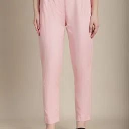 Tulsattva Women Mid-Rise Smart Fit Easy Wash Cotton Trousers-image-91