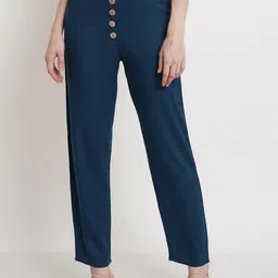 Popwings Women Regular Fit Easy Wash Trouser-image-73