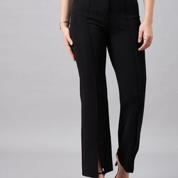 Chemistry Women Flared High-Rise Easy Wash Bootcut Trousers-picture-35