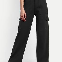 BROADSTAR Women Smart Straight Fit High-Rise Easy Wash Cargo Trousers-picture-31