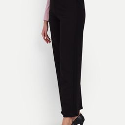 BROADSTAR Women Relaxed Loose Fit High-Rise Wide Leg Easy Wash Trousers-picture-5