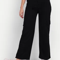 BROADSTAR Women Loose Fit Super High Rise Cargo Trousers-picture-39