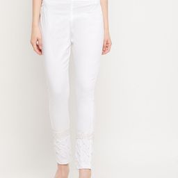 Clora Creation Women White Smart Easy Wash Trousers-picture-42