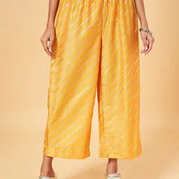 RANGMANCH BY PANTALOONS Women Striped Parallel Trousers-image-23