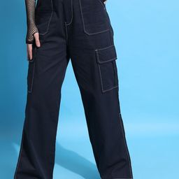 KETCH Women Flared Mid-Rise Cargos-image-37