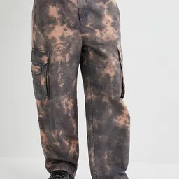Koton Men Cotton Mid-Rise Cargos Trousers-picture-22