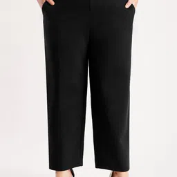 FableStreet X Women Plus Size Relaxed Wide Leg Flared Trousers-48
