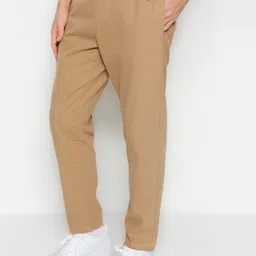 Trendyol Men Mid Rise Regular Fit Cotton Regular Trouser-image-56
