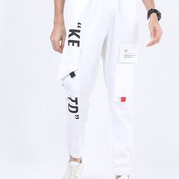 KETCH Men White Cargos Trousers-picture-34