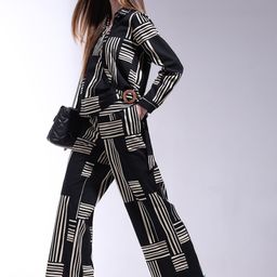 Vero Moda Women Geometric Printed Loose Fit High-Rise Cotton Trousers-image-55