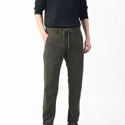 RARE RABBIT Men Slim Fit Mid-Rise Cotton Trousers-image-65