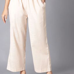 W Women Beige Regular Fit Trousers-image-22