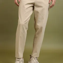 HIGHLANDER Men Beige Mid-Rise Trousers-picture-45