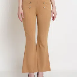 Popwings Women High-Rise Flared Bootcut Trouser-image-40