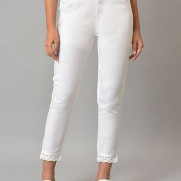 W Women Regular Fit Cropped Trousers-42