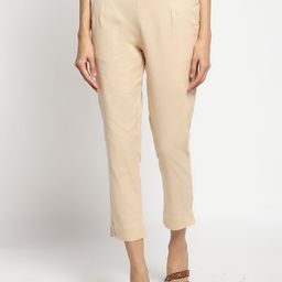Aurelia Women Regular Fit Cotton Blend Trousers-image-85