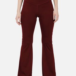 IMPERATIVE Women Relaxed High-Rise Bell Bottom Trousers-image-11