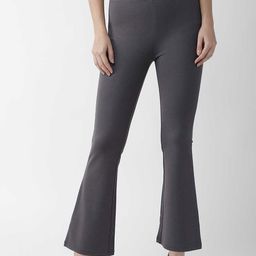 Xpose Women Grey Comfort Flared High-Rise Treggings-image-20
