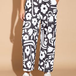 The Dry State Women Printed Straight Fit High-Rise Trousers-image-44