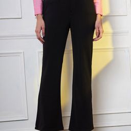 All About You Formals Women Relaxed Straight Fit High-Rise Trousers-image-88