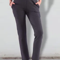FITHUB Women Slim Fit High-Rise Trousers-image-34