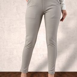 FITHUB Women Slim Fit High-Rise Formal Trousers-picture-39
